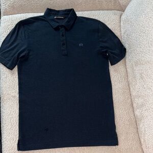 Travis Mathew Navy Blue Polo Golf Shirt Classic Design